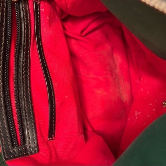 Dooney & Bourke zip sac bag black distressed leather zipper closure EUC - Picture 12 of 13